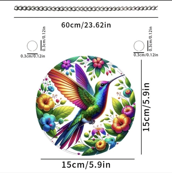 Hummingbird Acrylic Colorful Suncatcher - Picture 3 of 9